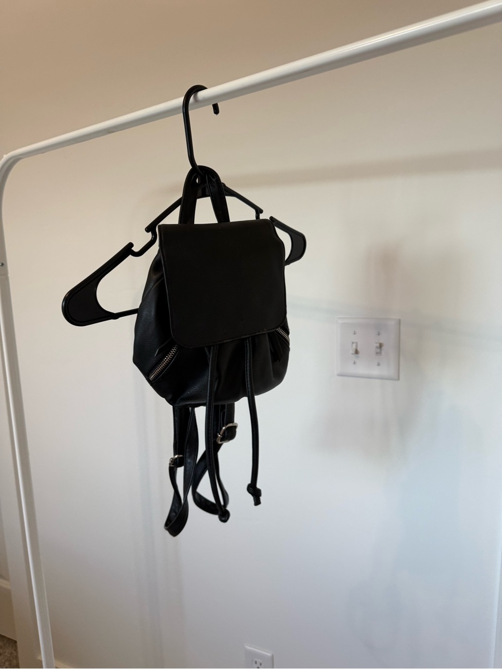 Forever 21 Black Mini Drawstring Backpack